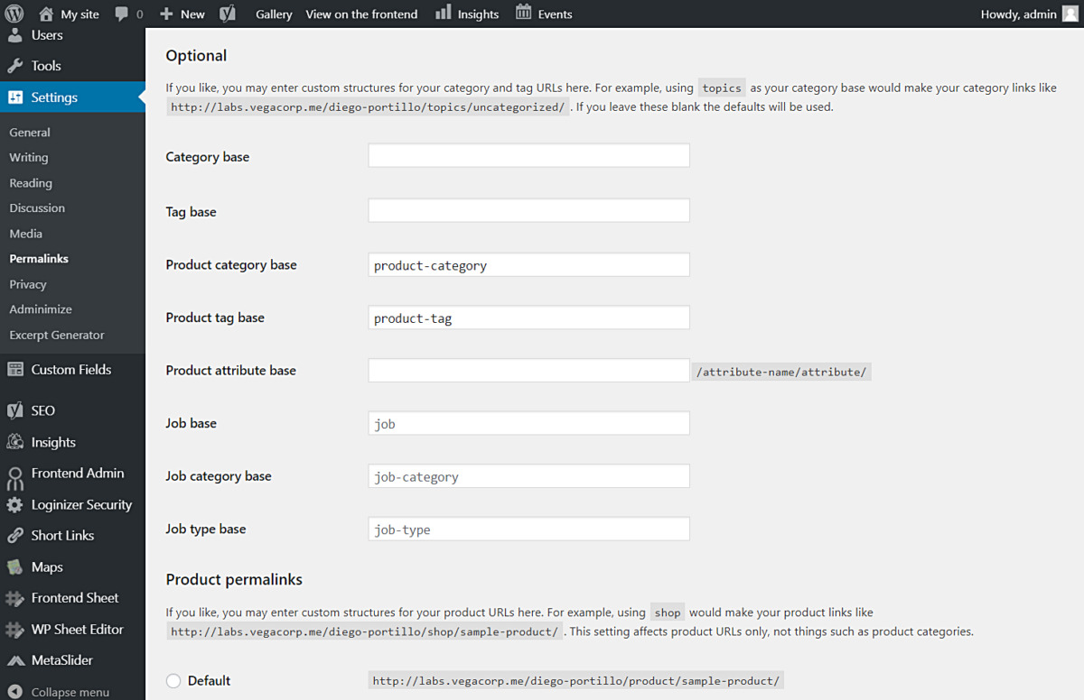 wordpress change admin page url